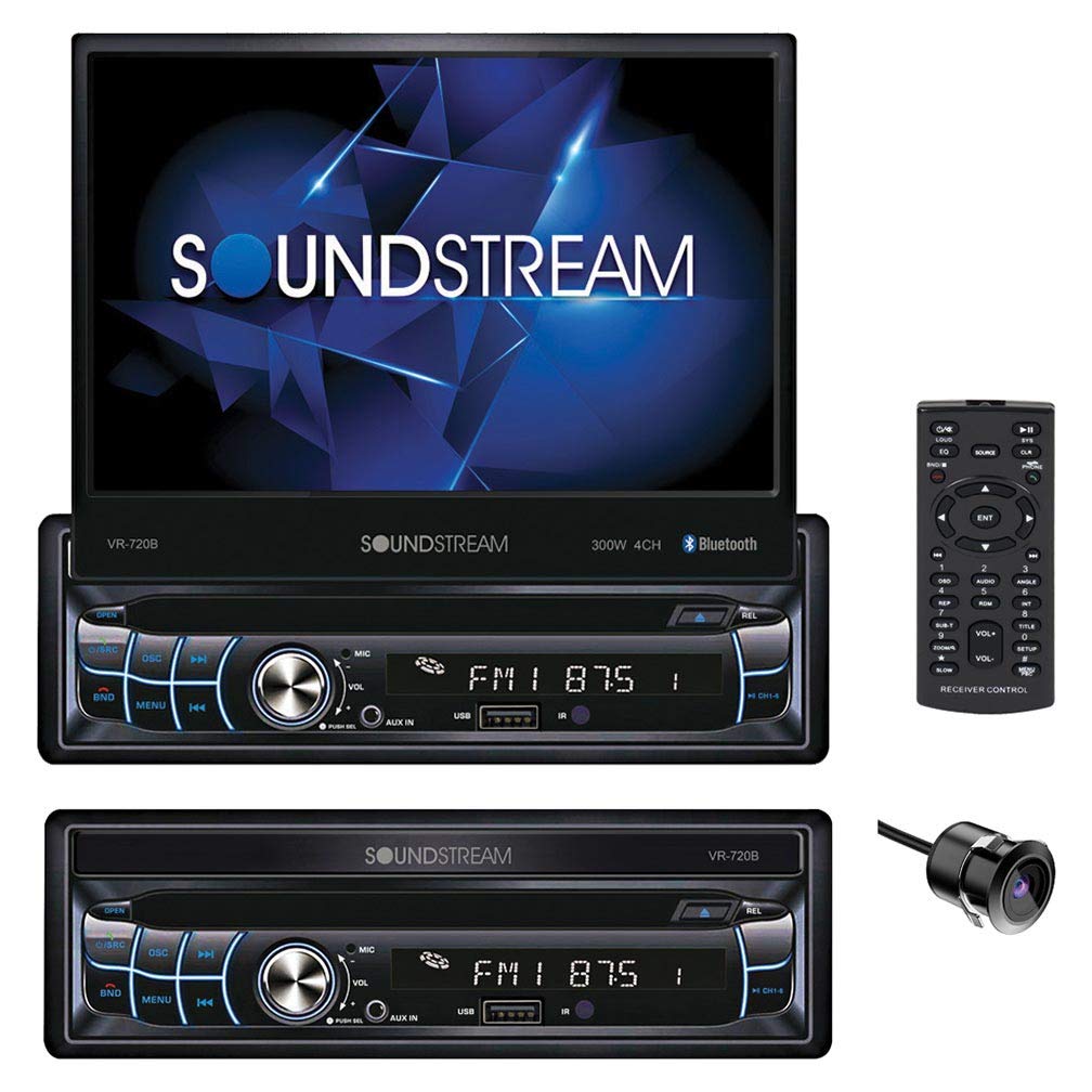 Soundstream वीआर-720बी सिंगल डीआईएन कार स्टीरियो डीवीडी...