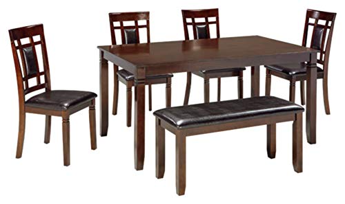  Ashley Furniture एशले द्वारा हस्ताक्षर डिजाइन - बेनोक्स डाइनिंग टेबल सेट - 6 पीस सेट - सम...