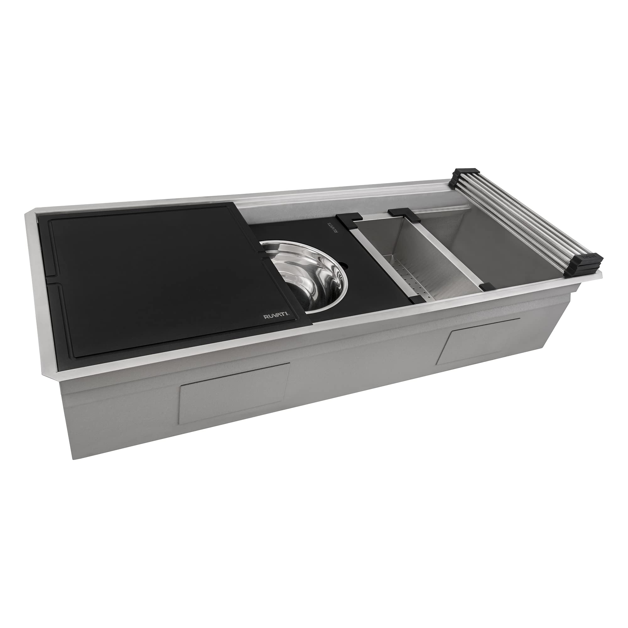 Ruvati 45-inch Two-Tiered Ledge Workstation Kitc...
