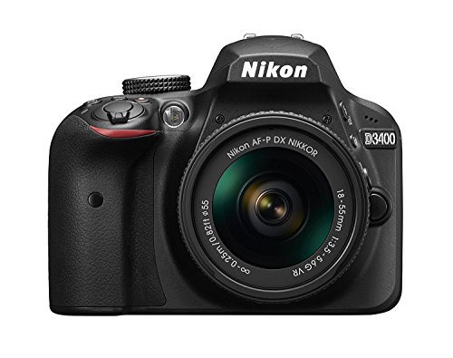 Nikon D3400 DSLR कैमरा w / AF-P DX NIKKOR 18-55 मिमी f / 3.5-5.6G VR लेंस - काला (प्रमाणित नवीनीकरण)