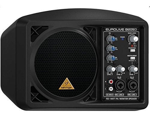 Behringer EUROLIVE B205D अल्ट्रा-कॉम्पैक्ट 150 वाट पीए/मॉनिटर स्पीकर सिस्टम