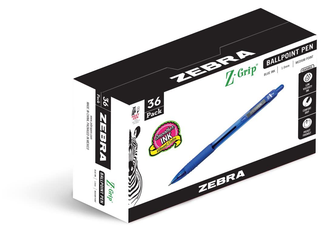 Zebra Pen जेड-ग्रिप रिट्रैक्टेबल बॉलपॉइंट पेन...