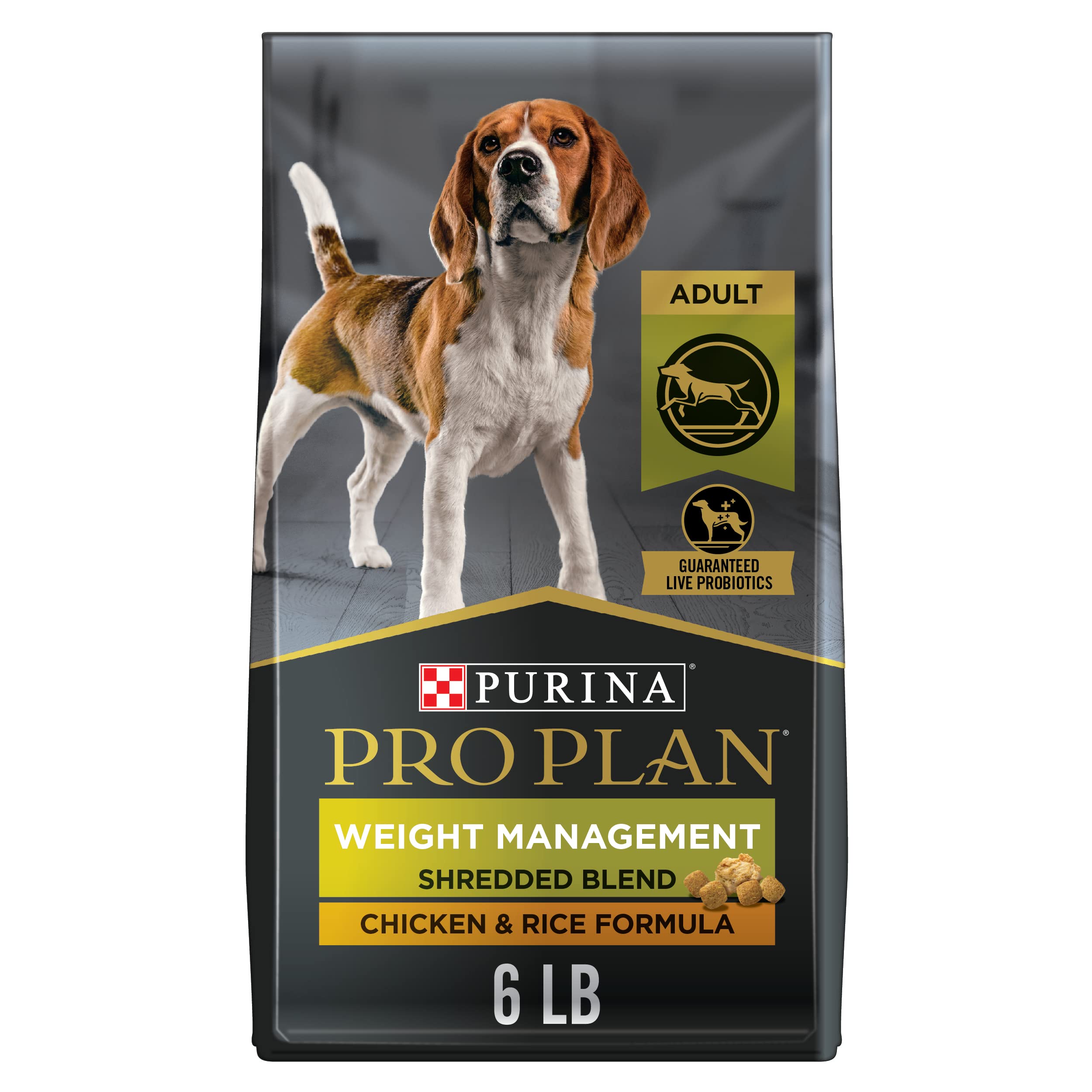  Purina वज़न प्रबंधन वयस्क सूखा कुत्ता भोजन चिकन टुकड़ों के साथ (पैकेजिंग भिन्न...