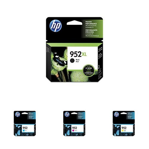 HP 952 / 952Xl (N9k28an) इंक कार्ट्रिज (सियान मैजेंटा पीला काला) 4-रिटेल पैकेजिंग में पैक