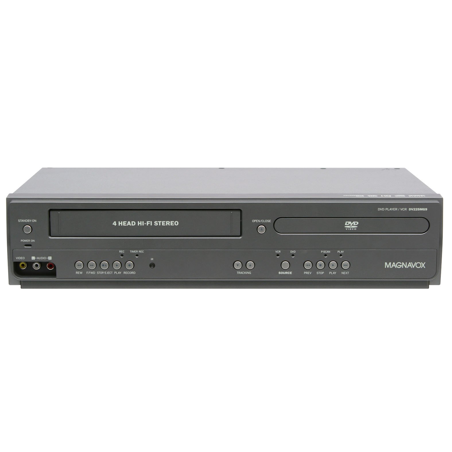  Magnavox DV225MG9 डीवीडी प्लेयर और लाइन-इन रिकॉर्डिंग के साथ 4 हेड हाई-फाई स्टीरियो वीस...