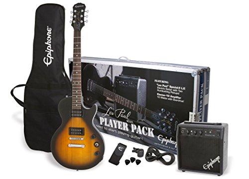 Epiphone लेस पॉल इलेक्ट्रिक गिटार प्लेयर पैक (विंटेज सन...