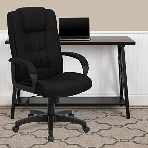 Flash Furniture High Back Black Fabric Executive Swivel...
