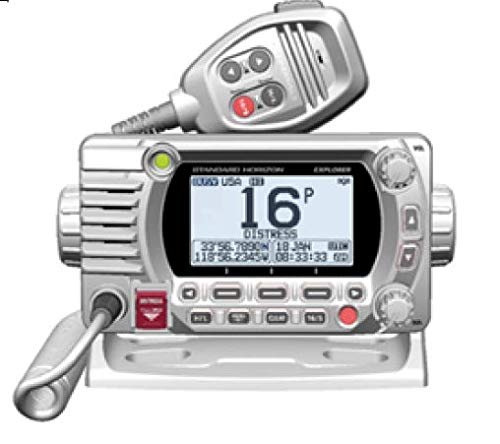 Standard Horizon GX1800GW व्हाइट 25W VHF/GPS/सेकेंड स्टेशन एक्सप्लोरर सीरीज