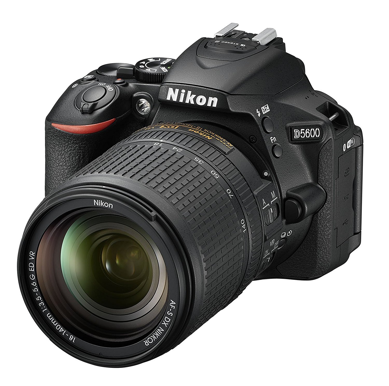 Nikon D5600 DX- प्रारूप डिजिटल SLR w / AF-S DX NIKKOR 18-140mm f / 3.5-5.6G ED VR
