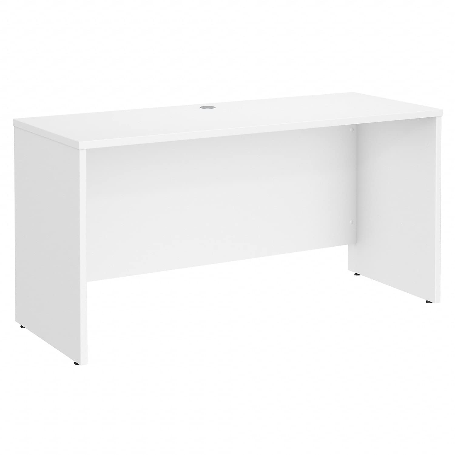 Bush Business Furniture सफेद रंग में स्टूडियो सी 60W x 24D क्रेडेंज़ा डेस्क