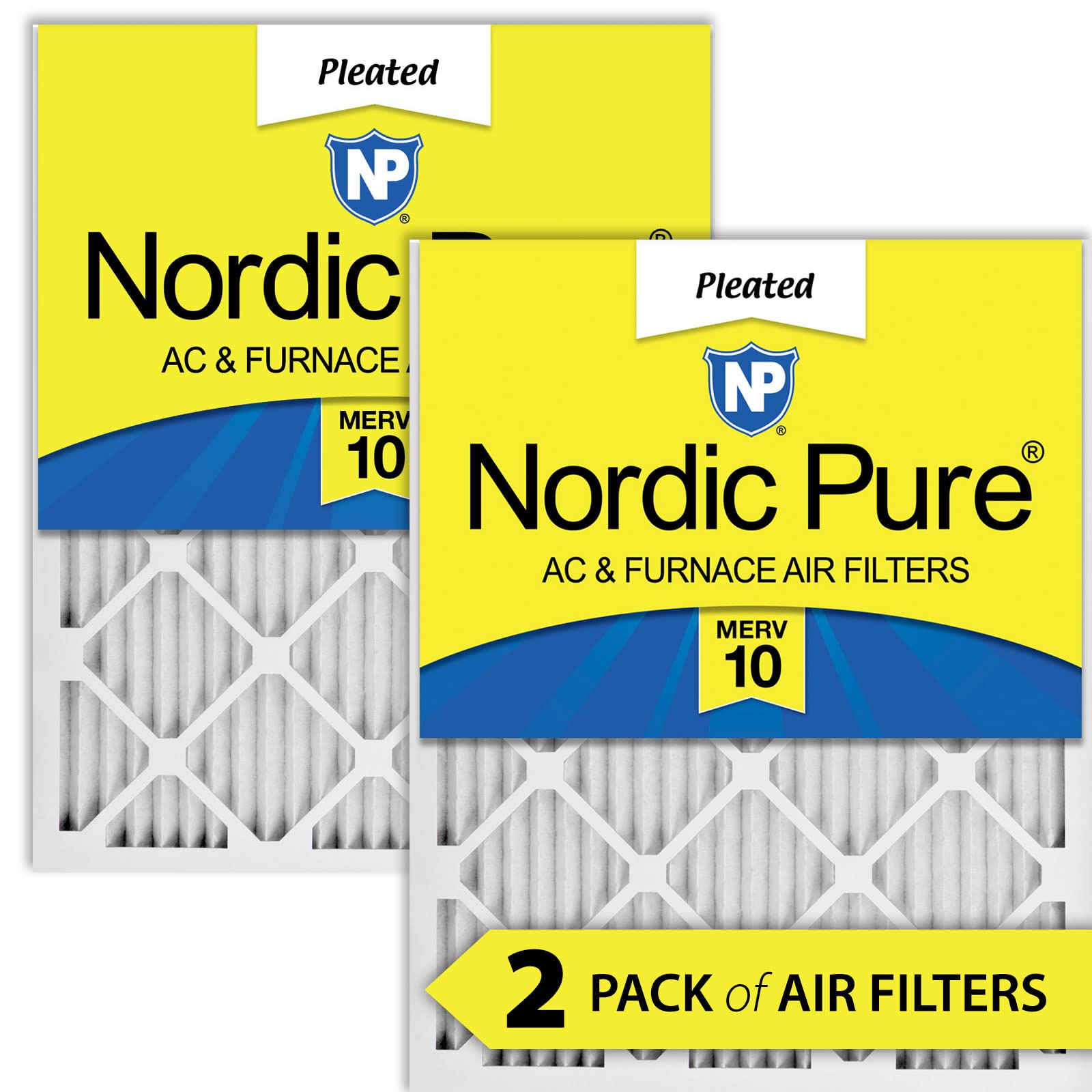 Nordic Pure 16x20x1 MERV प्लीटेड एसी फर्नेस एयर फ़िल्टर...