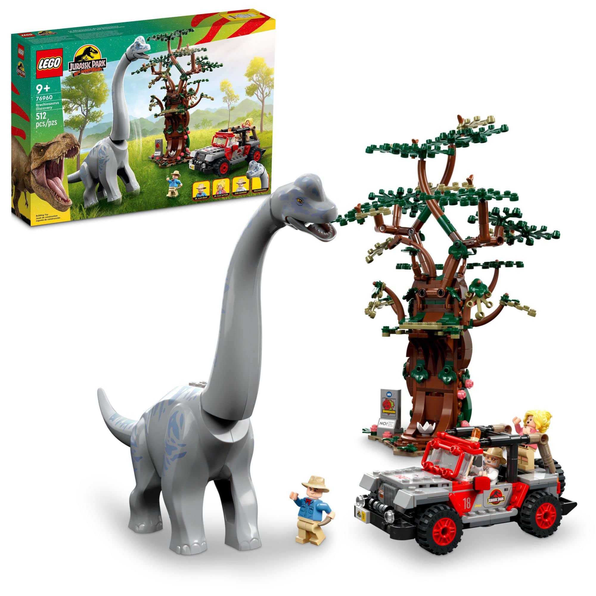  LEGO जुरासिक वर्ल्ड ब्रैचियोसॉरस डिस्कवरी 76960 जुरासिक पार्क 30वीं वर्षगांठ डाय...