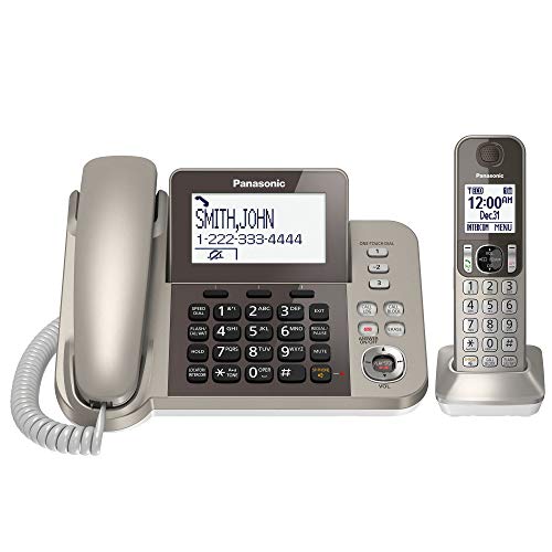 Panasonic Link2Cell ब्लूटूथ और उत्तर देने वाली मशीन के साथ कॉर्डेड/कॉर्डलेस फ़ोन