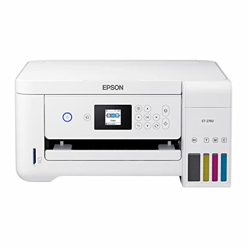  Epson प्रीमियम इकोटैंक 2760 ऑल-इन-वन कलर इंकजेट कार्ट्रिज-फ्री सुपरटैंक प्रिंटर I...