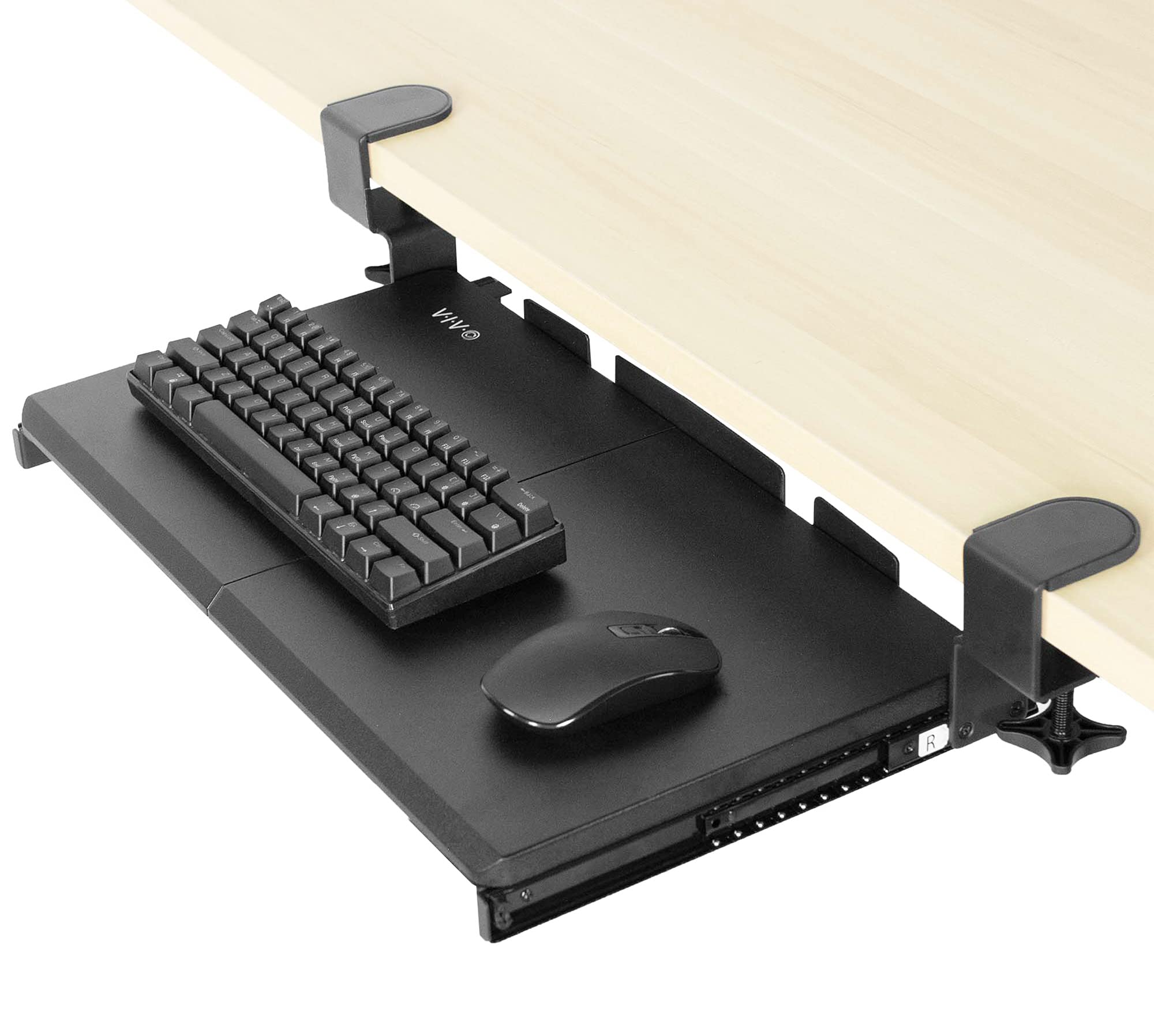  VIVO अतिरिक्त मजबूत सी क्लैंप माउंट सिस्टम के साथ डेस्क पुल आउट के नीचे कीबोर्ड...