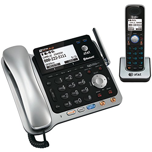 AT&T ब्लूटूथ के साथ TL86109 TL86109 दो-लाइन DECT 6.0 फ़ोन सिस्टम