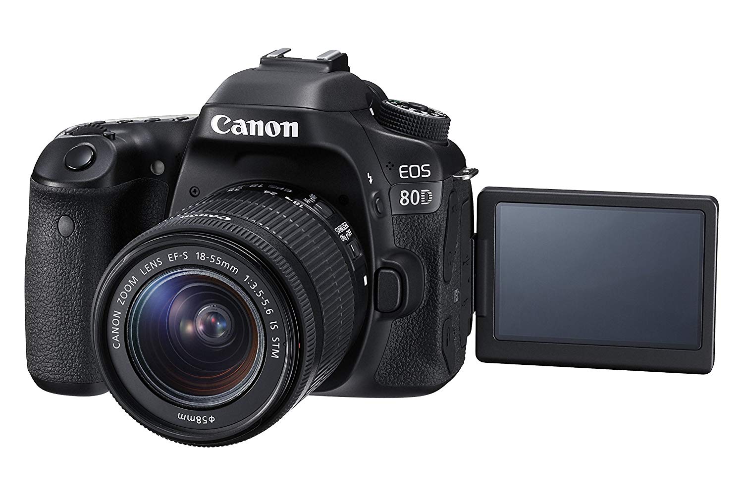 Canon EF-S 18-55mm f / 3.5-5.6 छवि स्थिरीकरण STM लेंस (13) के साथ EOS 80D डिजिटल SLR किट