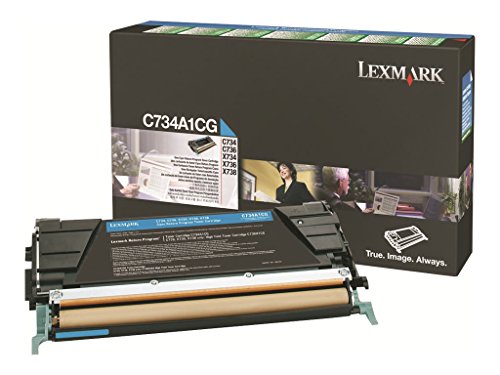 Lexmark C734A1CG सियान रिटर्न प्रोग्राम टोनर कार्ट्रिज...
