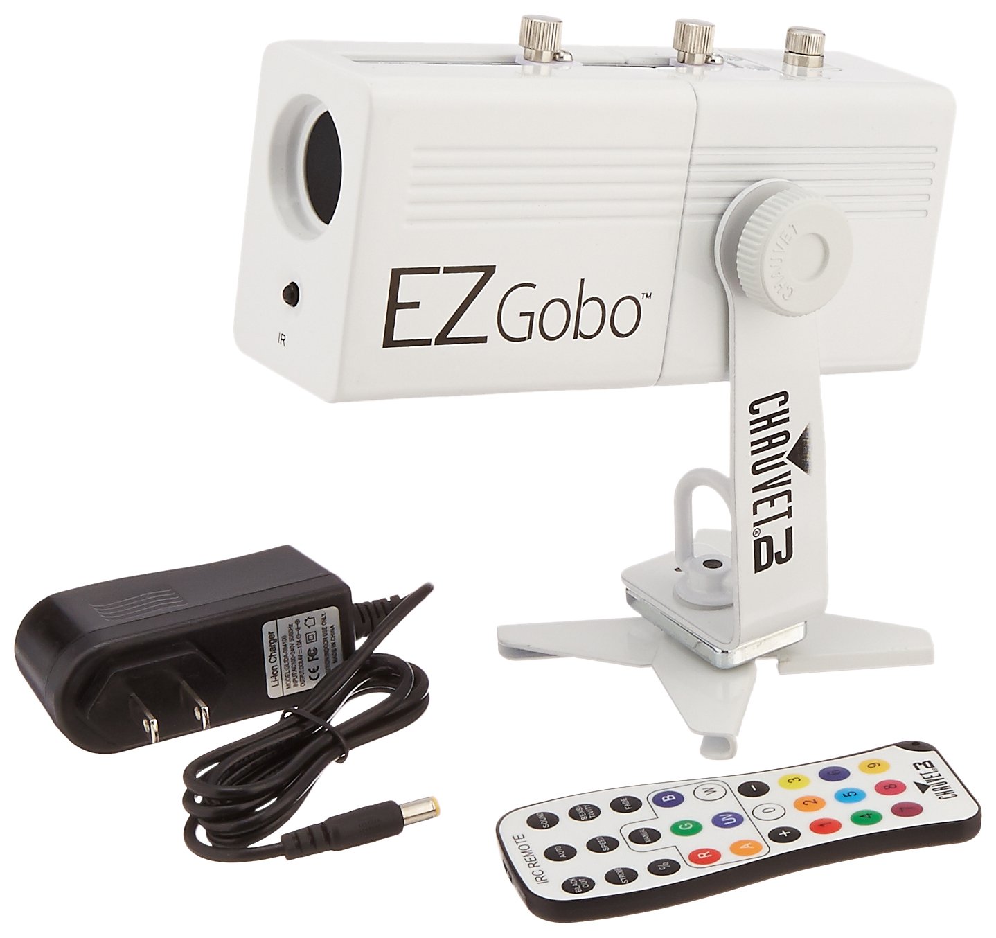 CHAUVET DJ EZGOBO बैटरी चालित एलईडी गोबो प्रोजेक्टर w/मैन्युअल ज़ूम डीजे इफ़ेक्ट लाइट