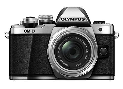 Olympus 14-42 मिमी II R लेंस (सिल्वर) के साथ OM-D E-M10 मार्क II मिररलेस डिजिटल कैमरा