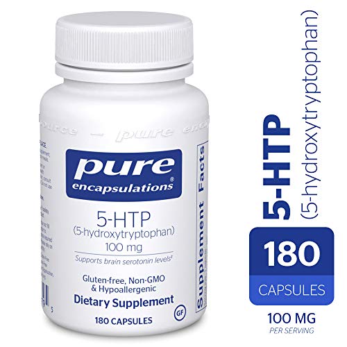  Pure Encapsulations - 5-HTP (5-Hydroxytryptophan) 100 mg। - हाइपोएलर्जेनिक आहार अनुपूरक सेरोटोनिन संश्लेषण को...