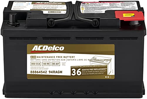 ACDelco गोल्ड 94RAGM 36 महीने की वारंटी AGM BCI ग्रुप 94R बैटरी