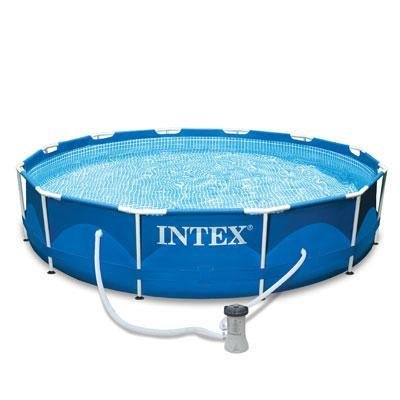 Intex फ़िल्टर के साथ ग्राउंड स्विमिंग पूल के ऊपर 12' x ...