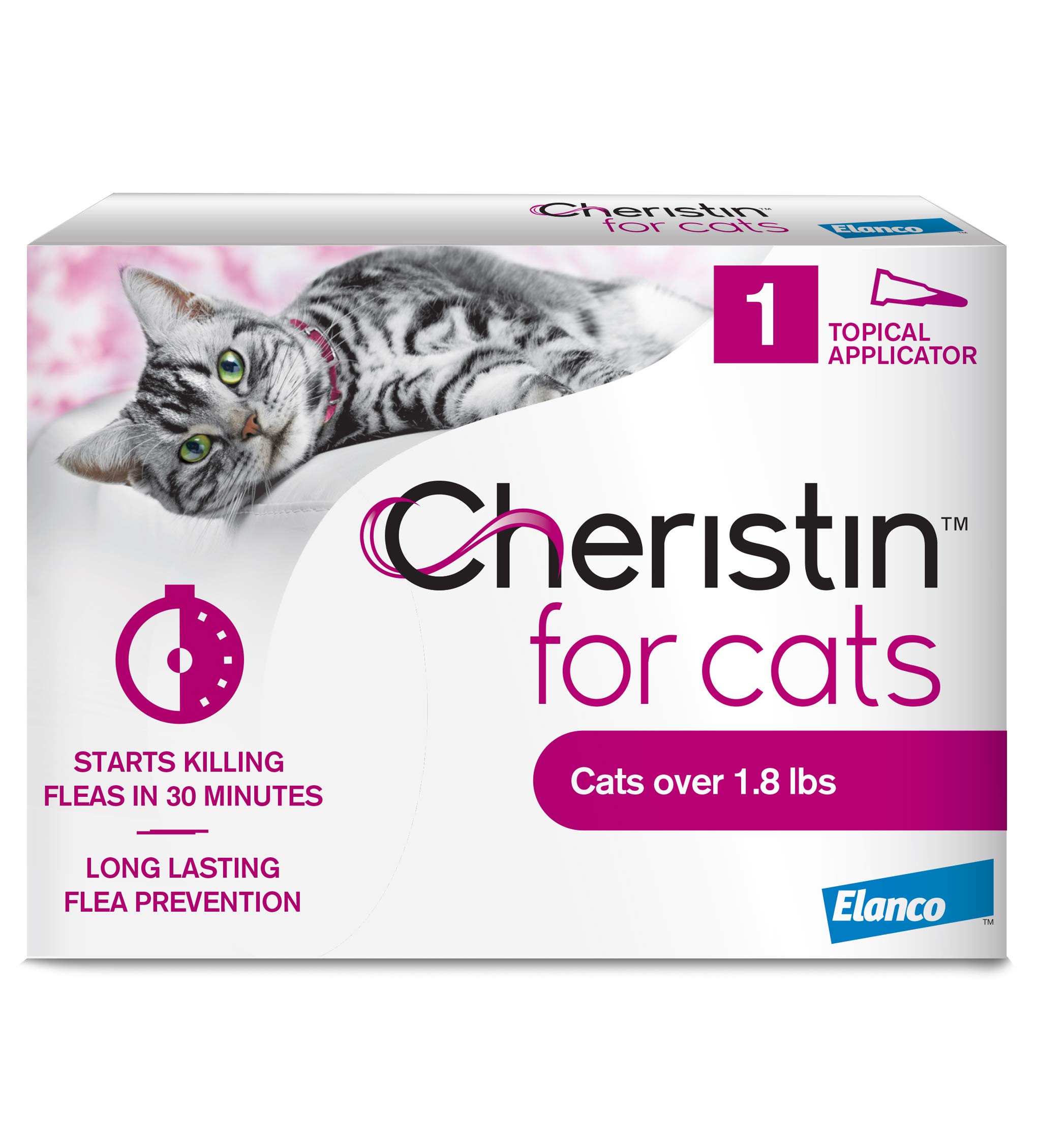Cheristin बिल्लियों के लिए सामयिक पिस्सू उपचार 6 सप्ताह तक प्रभावी