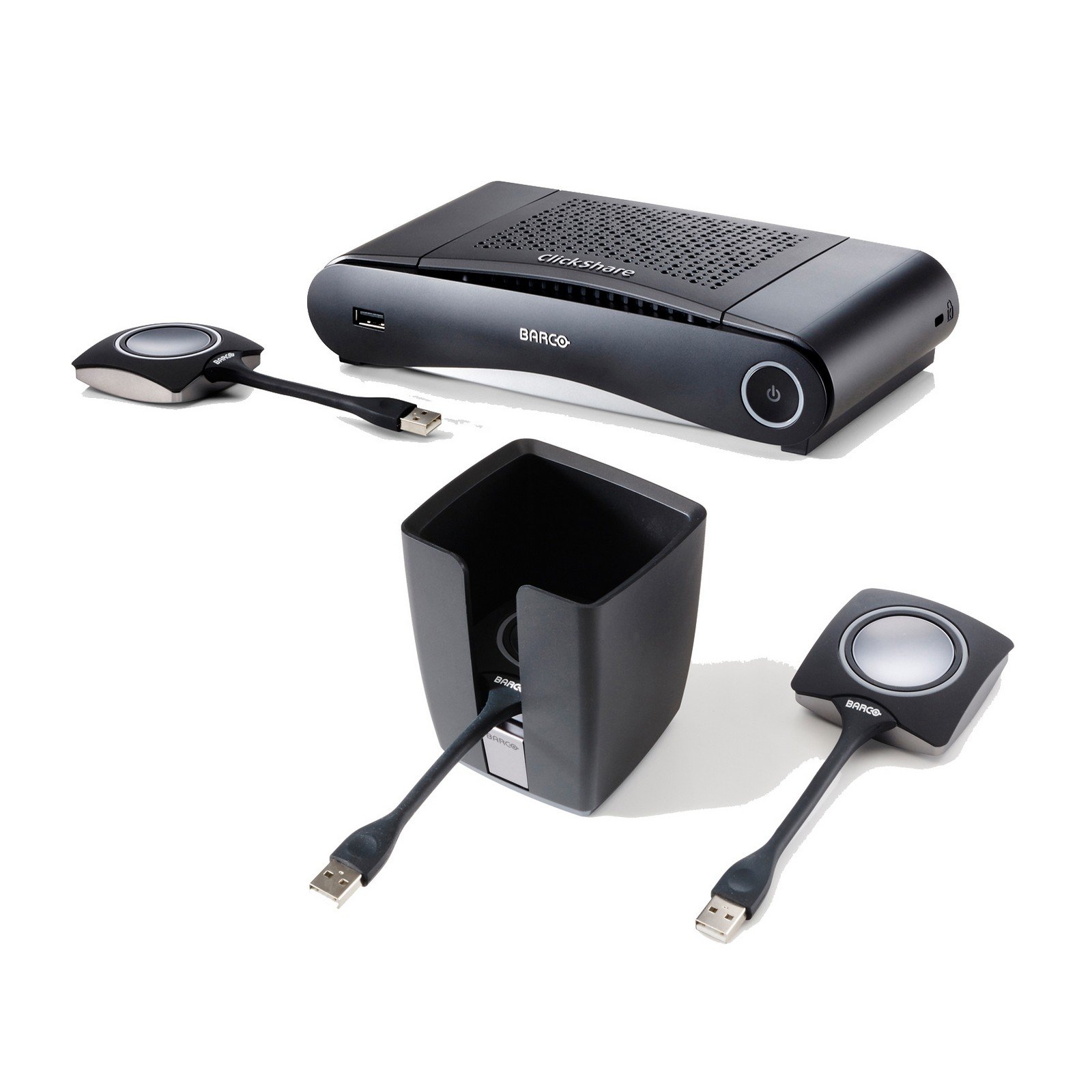 Barco CS-100 Bundle | Standalone Wireless Presentation System with ClickShare Tray and 2 Buttons