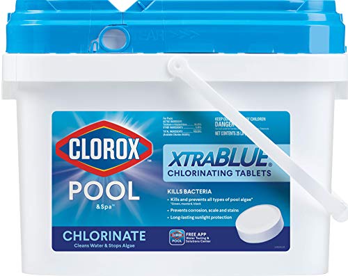  Clorox पूल एंड स्पा एक्स्ट्राब्लू 3' लंबे समय तक चलने वाली क्लोरीनेटिंग टैबलेट 25...
