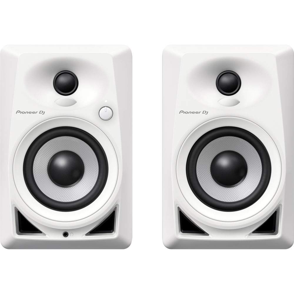 Pioneer DJ DM-40-W - 21W 4' टू-वे एक्टिव मॉनिटर - सफ़ेद (जोड़ा)
