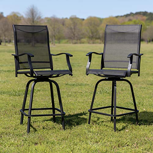 Flash Furniture 2-ET-SWVLPTO-30-BK-GG Sling Patio Chair...