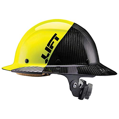 LIFT Safety DAX कार्बन फाइबर फुल ब्रिम 50-50 (पीला/काला...