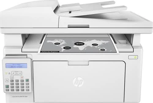  HP LaserJet Pro M130fn ऑल-इन-वन लेजर प्रिंटर प्रिंट सुरक्षा (G3Q59A) के साथ।  M127fn लेजर प्रिंटर की...