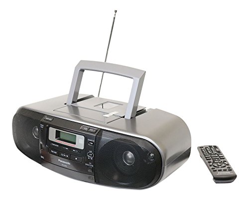 Panasonic RX-D55GC-K बूमबॉक्स हाई पावर एमपी3 सीडी एएम/एफएम रेडियो कैसेट रिकॉर्डर यूएसबी...