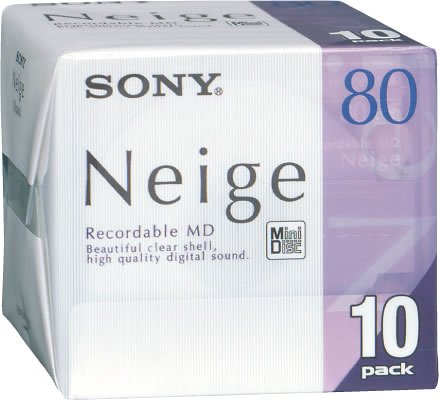 Sony एमडी80 मिनीडिस्क नीगे 80 मिनट पैक 10