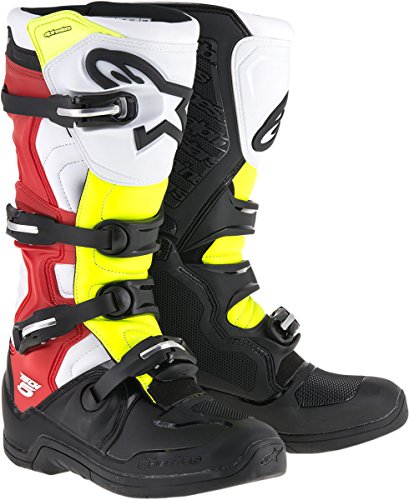 Alpinestars टेक 5 बूट्स-ब्लैक / रेड / येलो -8
