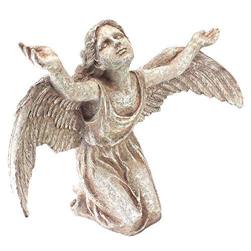  Design Toscano देवदूत की मूर्तियाँ - भगवान की कृपा में संरक्षक देवदूत की मूर्ति - उद्यान...