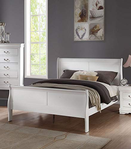 Acme Furniture ACME लुई फिलिप रानी बिस्तर - - सफेद