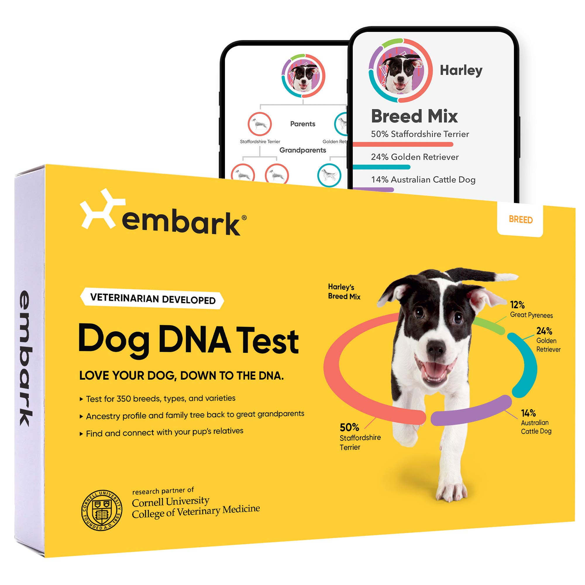  Embark नस्ल पहचान किट | सबसे सटीक कुत्ता डीएनए टेस्ट | 350+ कुत्तों की नस्लों का परीक...