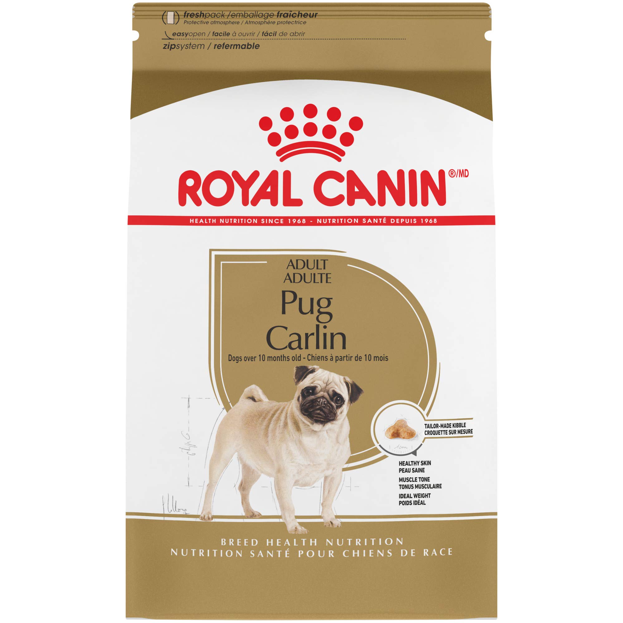 Royal Canin नस्ल स्वास्थ्य पोषण पग वयस्क सूखा कुत्ता भोजन