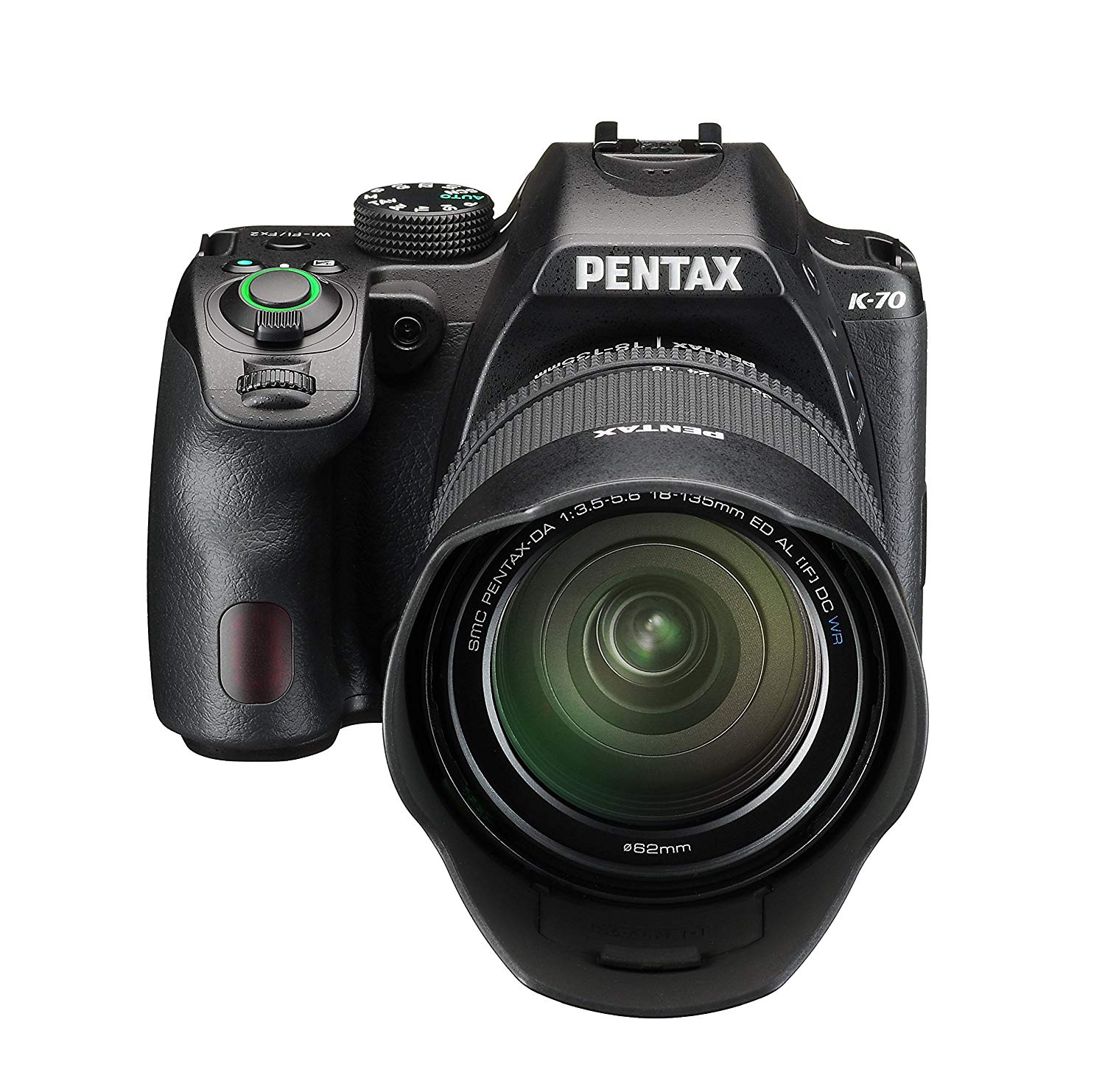 Pentax 18-135 मिमी लेंस (ब्लैक) के साथ K-70 वेदर-सील्ड DSLR कैमरा