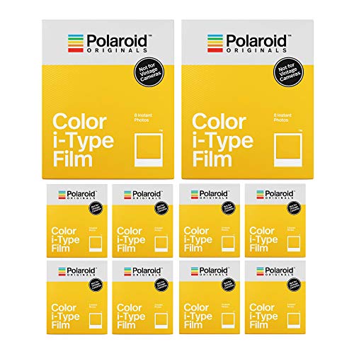 Polaroid Originals आई-टाइप कैमरों के लिए मानक रंगीन इंस्टेंट फिल्म (80 एक्सपोज़र) (4XX10)