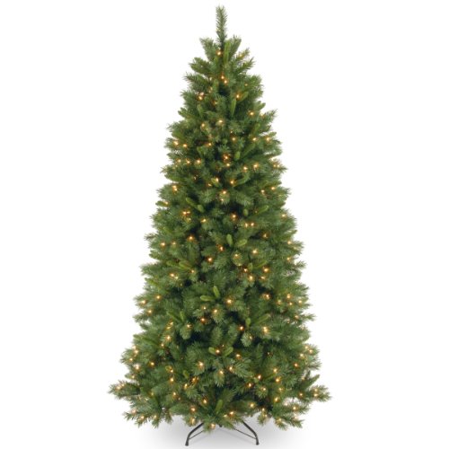  National Tree Company कंपनी प्री-लिट कृत्रिम क्रिसमस ट्री | प्री-स्ट्रंग मल्टी-कलर एलईडी...