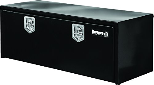 Buyers Products - 1702310 ब्लैक स्टील अंडरबॉडी ट्रक बॉक्स w/ टी-हैंडल लैच (18x18x48 इंच)