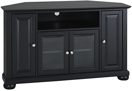 Crosley Furniture लाफायेट 48-इंच कॉर्नर टीवी स्टैंड - काला