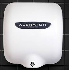  XLERATOR HAND DRYERS एक्सलेरेटर XL-W व्हाइट मेटल 110/120V 1.1 गति और ताप नियंत्रण के साथ शोर कम करने...