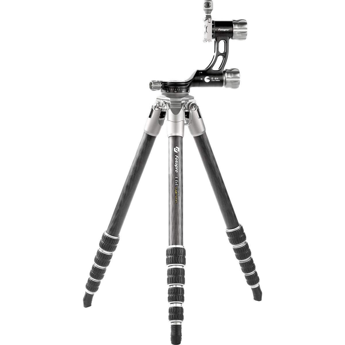 FotoPro E6L Eagle Series 5-Section Carbon Fiber Tripod with E-6H Gimbal Head