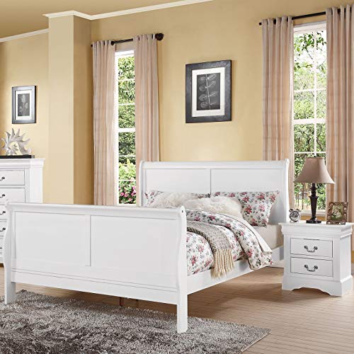Acme Furniture एसीएमई लुई फिलिप III क्वीन बेड - 24500क्यू - सफेद