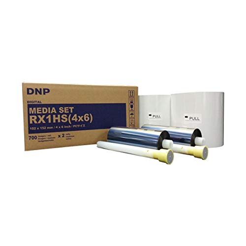  DNP DS-RX1HS डाई सब प्रिंटर के लिए 4x6' प्रिंट मीडिया; प्रति रोल 700 प्रिंट; प्रति केस 2 रोल...